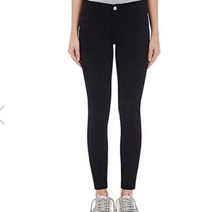 Frame Le Skinny de Jeanne Mid-Rise Jeans Film Noir